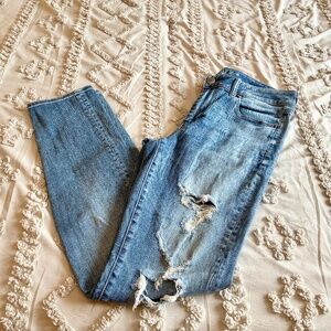 American Eagle Jeans, super stretch, skinny, distressed 12 long
